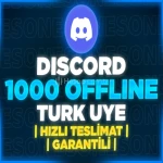 ⭐(%100) TÜRK DİSCORD OFFLİNE 1000 ÜYE⭐