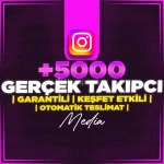 ⭐Keşfet Etkili - 5000 Gerçek Kalıcı Takipçi⭐