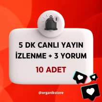 10 Adet Canlı Yayın İzlenme ve 3 Yorum