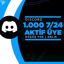 1.000 7/24 Discord Aktif Üye |Ultra Kalite ANLIK