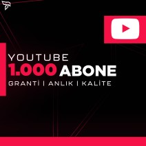 1.000 Youtube Abone | GARANTİ | ANLIK