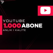 1.000 Youtube Abone | KALİTE | ANLIK