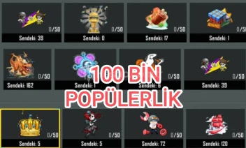100K POPÜLERLİK PUBG MOBİLE POPÜLERLİK