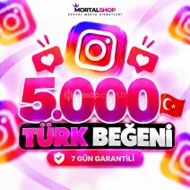 🥰 Instagram 5000 Türk Beğeni - 7 GÜN GARANTİLİ-GÜVENLİ
