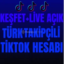 ⭐KEŞFET+LİVE AÇIK TÜRK TAKİPÇİLİ TİKTOK HESABI⭐
