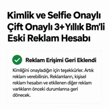 Kimlik ve Selfie Onaylı 3+ Yıllık Bmli Reklam Hesabı