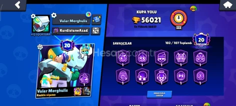 brawlstars hesabı 56k kupa satılıktır indirim yapılır