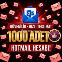 1000 Adet Hotmail Hesabı Manuel Teslimat