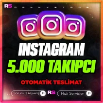 İnstagram 5.000 Takipçi - Güvenli İşlem - Otomatik
