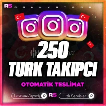 Türk İnstagram 250 Takipçi - Güvenli İşlem - Otomatik