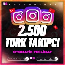 Türk İnstagram 2.500 Takipçi - Güvenli İşlem - Otomatik