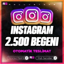 İnstagram 2.500 Beğeni - Güvenli İşlem - Otomatik