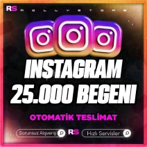 İnstagram 25.000 Beğeni - Güvenli İşlem - Otomatik