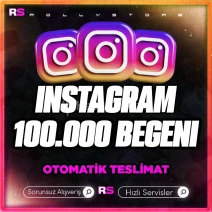 İnstagram 100.000 Beğeni - Güvenli İşlem - Otomatik