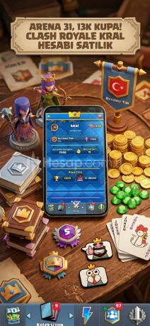 ARENA 31 13K KUPA CLASH ROYALE KRAL HESABI - 2 MAX K