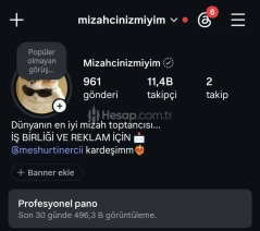 Sahibinden neredeyse 11.5 takipcili bin videolu hesap