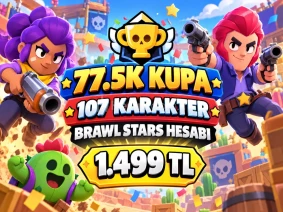 77.5K Kupa | 107 Karakter | Brawl Stars Hesabı