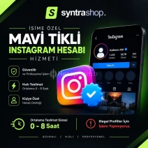 İsme Özel Mavi Tikli Instagram Hesap Hizmeti