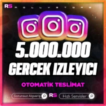 İnstagram 5 Milyon İzlenme - Güvenli İşlem - Otomatik