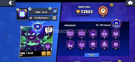 50K BS HESABI 30 HERO MAX VE 10K CR HESABI AYNI GMAİLDE