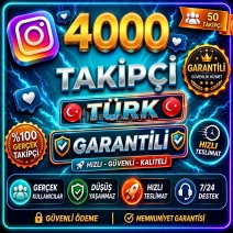 💎 4000 ⭐TÜRK⭐ İNSTAGRAM TAKİPÇİ ⭐ HIZLLI & TESLİM ⭐