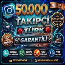 💎 50.000 ⭐TÜRK⭐ İNSTAGRAM TAKİPÇİ ⭐ HIZLLI & TESLİM ⭐