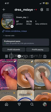 35.000 TAKİPÇİLİ 50M İZLENMELİ HESAPDA REKLAM