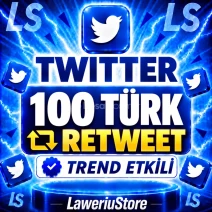 💎(TREND ETKİLİ) TWİTTER 100 TÜRK RETWEET💎