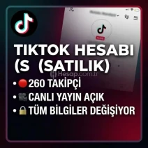 260 Takipçili Canlı Yayın Açık TikTok