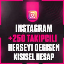⭐İNSTAGRAM +250 TAKİPÇİLİ HERŞEYİ DEĞİŞEN HESAP⭐