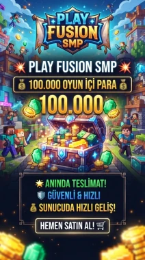 💎 PLAY FUSION SMP - 100K OYUN İÇİ PARA | 724 Destek