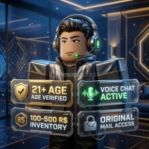 Roblox 21+ | VC Açık | 100-500 R$ Envanter | İlk Mail