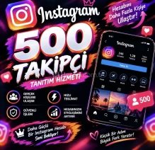 İnstagram 500 Takipçi hizmeti.