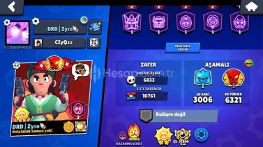 🔥👑 BRAWL STARS HESABI | 115K KUPA 🏆 | 107107 SAVAŞÇI |