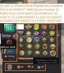 24 MADALYALI FACEİT 10 LV 16.9 DİGİT GTA V PUBG PLUS EA