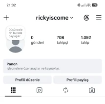 70k 2014 kayitli eski satılık instagram hesabı