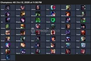 ⭐ TR 69 Level | 49 Şampiyon | 18 Skin | UNRANKED ⭐