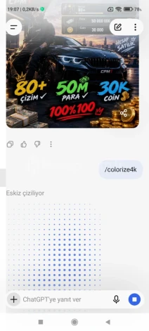 Cpm1 80+ çizim+50m para+30k coinli hesal