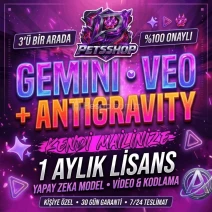 🚀 KENDİ GMAİLİNİZE ⚡ GEMINI PRO + ANTIGRAVITY PRO⚡1 AY