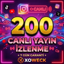 Instagram 200 Canlı Yayın İzleyici 30 DK | OTO TESLİM