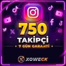 Instagram 750 Takipçi | 🛡 7 GÜN GARANTİLİ