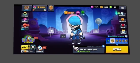 Brawl stars satılık hesap 17000 kupa 64 karak.