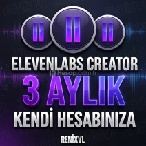 ELEVENLABS CREATOR 3 AYLIK KENDİ HESABINIZA