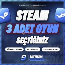⭐(SEÇTİĞİNİZ 3 OYUN)  7-24 OTO + 2200 OYUNLU⭐