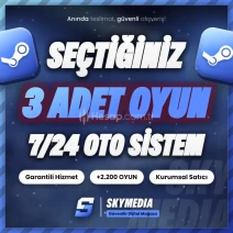 ⭐(SEÇTİĞİNİZ 3 OYUN)  7-24 OTO + 2200 OYUNLU⭐
