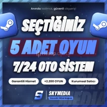 ⭐(SEÇTİĞİNİZ 5 OYUN)  7-24 OTO + 2200 OYUNLU⭐