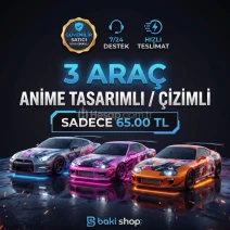 BAKI SHOP 🔥 3LÜ ÇİZİMLİ SÜRPRİZ ARAÇ PAKETİ 🎁