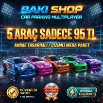 BAKI SHOP 🔥 5 ADET MEGA ÇİZİMLİ ARAÇ PAKETİ ⭐