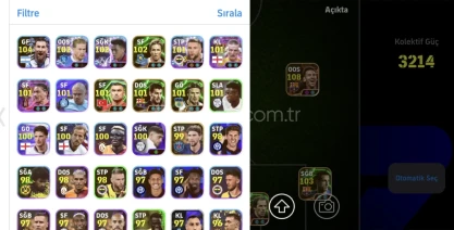 3214 lik 108 bombacı messi 105 adriaono 103 ronaldinho