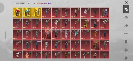 🔥PUBG HESAP 63 KOLEKSIYON SEVIYESI 76 LEVEL